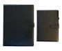 2-PIECE Black Pu Leather Notebook Set A4 & A5 Magnetic Closure