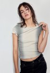 Fitted T-Shirt - Light Beige Tie-dye