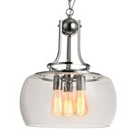 Nora Metal And Glass Pendant Light Chrome