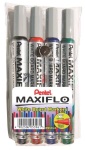 Maxiflo 4.0MM Bullet Tip Whiteboard Markers - Wallet Of 4