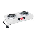 2000W 2 Plate Electric Stove Black White