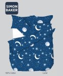 Simon Baker Lunar Cotton Printed Duvet Cover Set Various Size - Blue Double Std 200CM X 200CM + 2PILLOWCASE 45CM X 70CM
