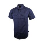 Mens Casual Canvas Cotton Shirt Dark Navy - 3XL