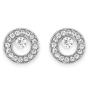 Silver Tone Circular Stud Earring