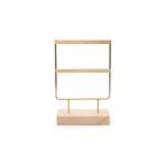 Gold & Natural Wood Earring Display