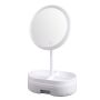 3 Levels Of Lighting Foldable LED Makeup Mirror With Light & Storage