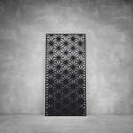 Wall Art D128 - 2000 X 1000 X 20 Indoor Matt Black Cool White