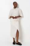 Mock Wrap Skirt - 16 Oatmeal