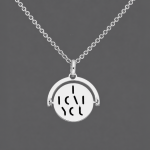 Silver Spinner "i Love You" Necklace