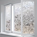 Floral 3D Anti-static Window Film - Opaque Vinyl Sticker For Home Decor Easy Apply & Remove