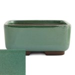 Japanese Glazed Rounded Rectangular Container 120 X 95 X 55MM - Oribe