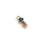 Suncatcher Sleeper Charm One: With Topaz & Amethyst - Sterling Silver Pair