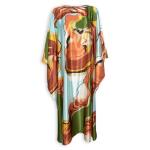 Yellow Marble Print Kaftan