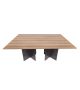 Cardiff Conference Table - Square 180CM - Sahara & Storm Grey