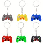 6PCS Soft Pvc Video Game Console Shape Key Chain Decorations For Birthday Party Creative Keychain Backpack Pendant Bag Charms Bi