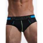 Pump Hollow Mesh Briefs Blue With Green