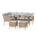 Ibiza Outdoor Corner Lounge Set - Black And Beige