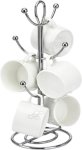 Stainless Steel Mug Tree Holder With Stand - 13X10.5X33CM Iron Cup Kitchen Rack