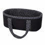 Newborn Carry Cot Black With Small White Dots Portable Baby Bassinet