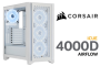 Corsair Icue 4000D Airflow Ql Edition Gaming Case - White