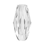 Kitcom Crystal Vase For Flowers 12" Multi-faceted Design Vase Christmas Decorations For Home Wedding Or Gift Transparent Color W