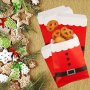 Santa Claus Paper Bag Christmas Gift Bag Christmas Paper Treat Bag Candy Gift Bag For Holiday Party Supplies Gift Cookie Bag Biscuit Bag