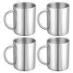 Lk's Stainless Steel Mug 400ML - Pack Of 4