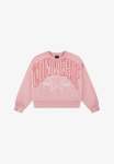 Converse Girls Relaxed Boxy Graphic Crew Neck Sweatshirt In Pink - Pink XL