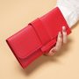 Women's Fashion Wallet Faux Leather Long Trifold Clutch Stylish Flip Cover Coin Purse Multi-functional Snap Button Card Holder