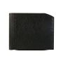 Via La Moda Hipster Ostrich Leather Wallet - Black