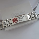 EJ118-CBA102420 - Medical Alert Stainless Steel Watch Strap Style Bracelet