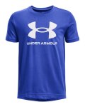 Boys' Ua Sportstyle Logo Short Sleeve - Versa Blue Ylg