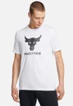 Under Armour Ua Project Rock Payoff Graphc Ss Tee - White & Black