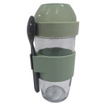 Consol Layer Luc Cup With Spoon Green 480ML