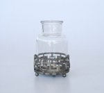 Glass Bottle Tealight Geometric Stand 14X9CM