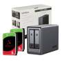 UGreen Nasync DXP2800 2 Bay Nas With Seagate Ironwolf Nas 16TB Sata Hard Drive Bundle 2X 8TB -DXP2800-16TB