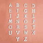 Chic White Chevron Letter Decor - Minimalist Alphabet Ornament For Home Office And Special Occasions Letter Decoration Letter Wa