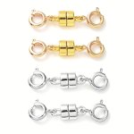 4PCS SET Magnetic Necklace Clasps And Closures Golden And Silver Color Spring Clasps Beads Chain Extender Necklaces Bracelet Saf