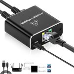 Ethernet Splitter 1 To 2 Gigabit High Speed Ethernet Splitter 1000MBPS RJ45 Network Internet Adapter 4 Devices Simultaneous Netw