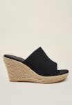 Cotton On Zoey Espadrille Mule - Black Canvas