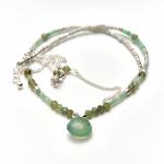 Silver Amazonite Gemstone Necklace - Amazonite