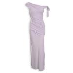 Lilac Slinky Tie Dress