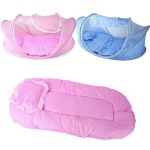 Baby’s Pop Up Mosquito Net Crib Baby Tent Beach Play Tent Bed Playpen With Pillow&mattress