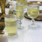 Drinking Glasses With Gold Rim Set Of 18