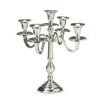 Candle Holder Aluminium 29X10X30C - Silver - Cone Base