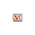 Composable Classic Link Red Heart Plaque