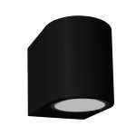 Coastal Polycarbonate Outdoor Down Wall Light Black Square