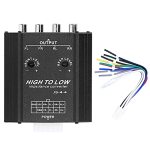 Car Stereo Audio High Low Converter 12V 4 Channel Audio Impedance Converter High To Low Line Car Stereo Radio Speaker Frequency