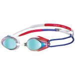 Arena Junior Tracks Mirror Racing Goggles – Gold Blue Red
