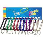 12PCS Aluminum Keychain Hooks 5.5CM